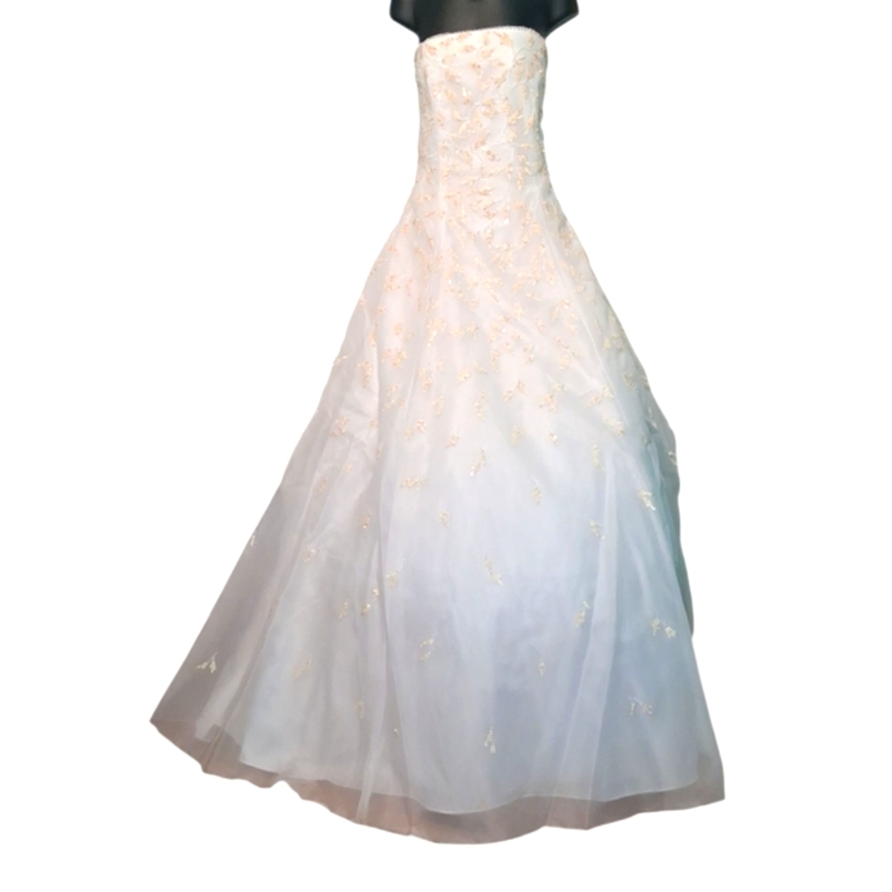 Elegant White Strapless Prom / Wedding Dress 3364